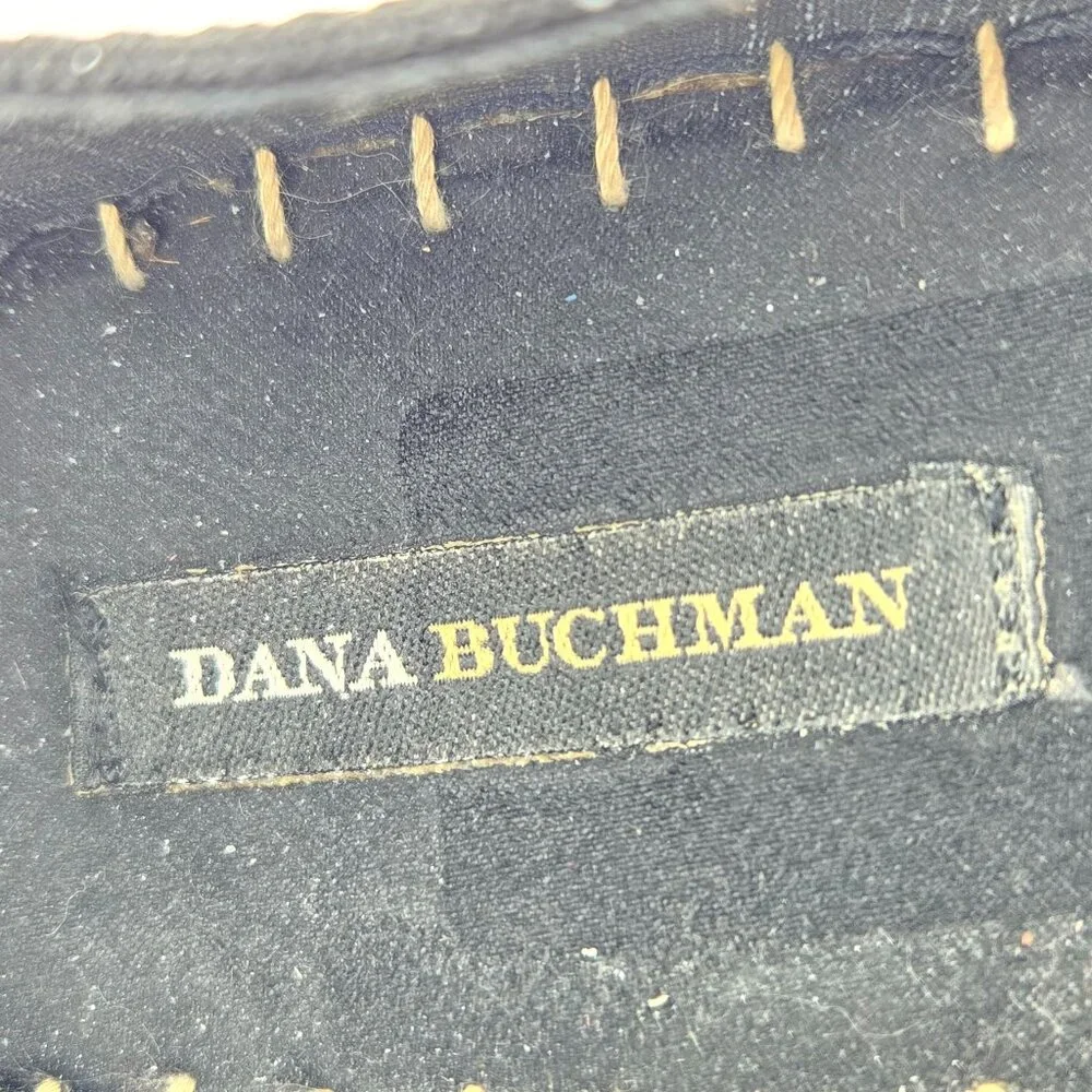 Dana Buchman Black Espadrille Flats – Beaded Crochet Toe -Womens 9.5 Comort shoe